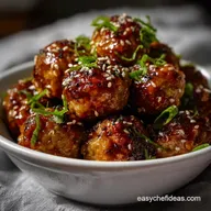 Asian Turkey Meatballs: Sticky Ginger Glaze Recipe Quick Dinner