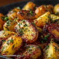 Greek Garlic Roasted Potatoes The Custardy TavernaStyle Recipe