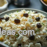 Easy Greek Rice: My Zesty Lemon Herb Delight with Olives & Feta