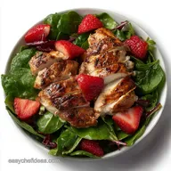 Our Juicy Grilled Chicken Salad with Strawberries and Spinach