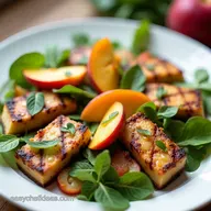 Grilled Halloumi Peach Salad A Healthy Summer Dream