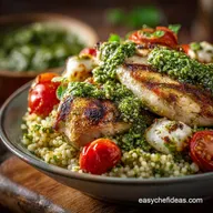 Grilled Pesto Chicken Couscous Bowls Healthy Mid-Week Meal Prep