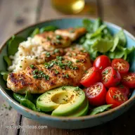 Easy Healthy Greek Chicken Bowls with Homemade Tzatziki