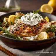 Healthy Recipes: Sheet-Pan Lemon-Herb Chicken Whipped Feta Dinner