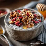 High Protein Chia Seed Cereal Overnight NoCook Fitness Breakfast