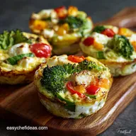 High Protein Egg White Cups with Veggies and Turke Easy 35-Min Meal Prep