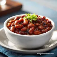 Homemade Baked Beans Recipe with Mahogany Glaze for 11 Servings