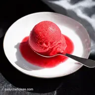 Easy Strawberry Sorbet Recipe Wimbledon on a Spoon