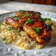 Honey BBQ Chicken Rice for 4 Servings