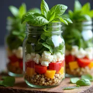 Greek Goddess Salad in a Jar Healthy Easy Lunch