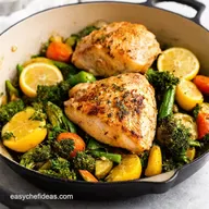 Easy Lemon Herb Chicken Veggies One Pan Magic