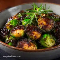 Maplesoy glazed roasted brussels sprouts Sticky ma: Crispy Umami Side