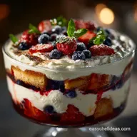 Effortless Red White and Blue Trifle Recipe with Mascarpone Cream