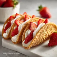 Mini Strawberry Cheesecake Tacos: Crispy Shells in 26 Min
