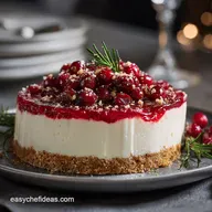 Christmas Desserts: Effortless Cranberry Orange No-Bake Cheesecake