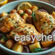 Juicy One-Pan chicken thighs recipe: Lemon Herb Magic!