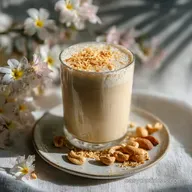 Peanut Colada Drink with Pineapple Juice in 5 Minutes