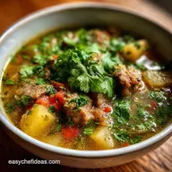 Slow Cooker Pork and Green Chili Stew with Fresh Cilantro