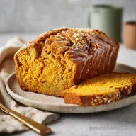 Pumpkin Cream Cheese Bread for 10 Servings with Silky Swirl