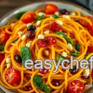 Rainbow Spaghetti pasta salad: A Summer Picnic MUST-HAVE