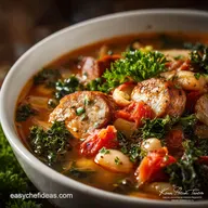 Turkey Sausage Kale and White Bean Soup: Healthy, Hearty, and Easy
