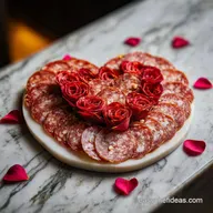 Valentine's Charcuterie Board with Salami Roses in 30 Minutes