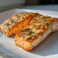 Salmon Cooked at 350 with Lemon and Herbs