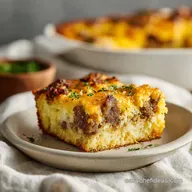 Sausage Hashbrown Breakfast Casserole: Crispy Edges