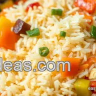 My Grandmother's Easy Saut&eacute;ed Basmati Rice with Colorful Veggies