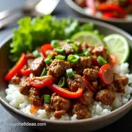 Beef and Pepper Rice Bowls Speedy Takeout Fakeaway