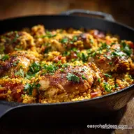 Skillet Cauliflower Arroz Con Pollo: Speedy Low Carb One Pan Dinner