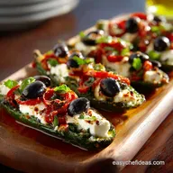 Skinny Appetizer Recipes: Mediterranean Low Calorie Feta Boats