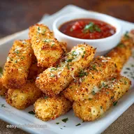 Skinny Baked Mozzarella Sticks: Ultra-Crispy, Low-Calorie Appetizers