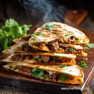 Skinny Buffalo Burger Quesadilla: Healthy, Crispy Ready in 35 Mins.