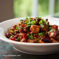 Skinny Slow Cooker Kung Pao Chicken for 4 Servings