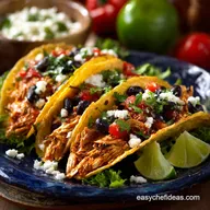 Slow Cooker Chicken Black Bean Tacos Set-It-and-Forget-It Dinner