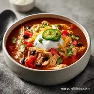 Slow Cooker Chicken Fajita Soup for 6 Servings