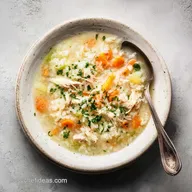 Slow Cooker Chicken Rice Soup for 8 Servings