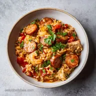 Slow Cooker Jambalaya with Chicken & Sausage