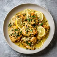 Slow Cooker Lemon Chicken Piccata for 4 Servings