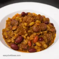 Easy Winter Crockpot Meals Sausage Bean Casserole