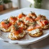 Smoked Salmon and Cream Cheese Finger Food for 10 People