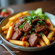 Smoky Lomo Saltado RestaurantStyle Peruvian Beef StirFry