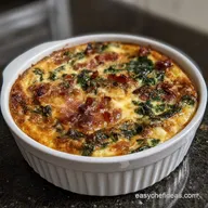 Spinach Bacon Casserole: Gruy&egrave;re Breakfast Perfection