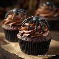 Spooky Spider Halloween Cupcakes: Dark Devils Food Recipe