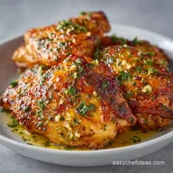 Garlic Butter Chicken Thighs: Crispy