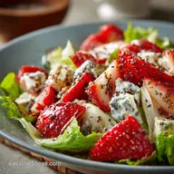 Strawberry and Gorgonzola Salad with Poppy Seed Dr The 15-Minute Sweetheart Salad