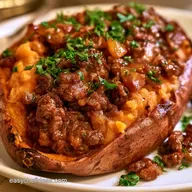 Stuffed Sweet Potato Recipe with Beef