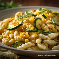 Summer Cavatelli Pasta with Corn Zucchini and Toma Light 45Minute Dinner