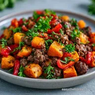 Sweet Potato Beef Skillet in 30 Minutes
